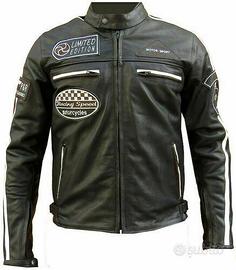 Giubotto In Vera Pelle Con Pecette Cafè Race