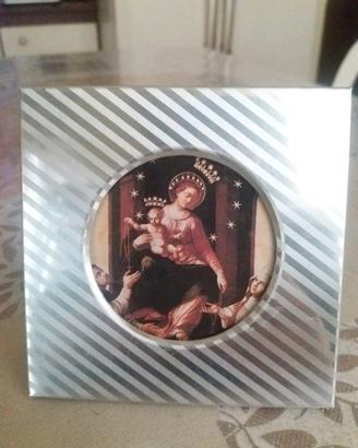 Quadretto immagine Madonna di Pompei da appoggio 