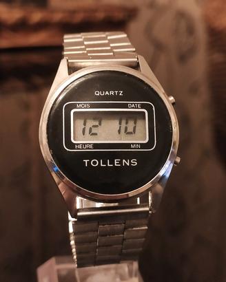 orologio vintage anni 80 digitale  in acciaio