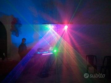 Laser dj feste 4 lenti double tunnel