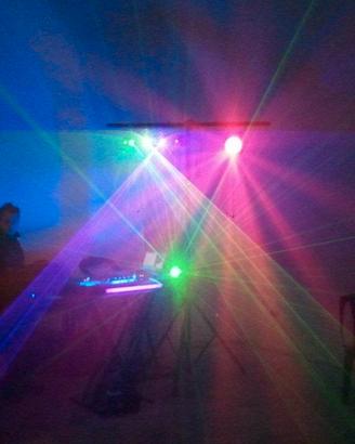 Laser dj feste 4 lenti double tunnel
