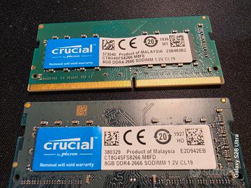 Sodimm Crucial  8GB+8GBDDR4 2666mhz
DDR4 2666mhz.
