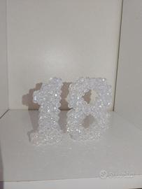 Numeri con perle di cristallo 