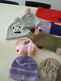 Berrette e sciarpe bambina fatte a mano
