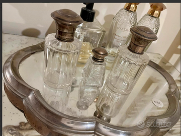 RARITA':setNR3flaconiPORTAPROFUMOcristalloFINE800