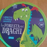 Puzzle gigante Draghi con libretto e poster