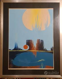 Quadro Elvio Becheroni serigrafia originale
