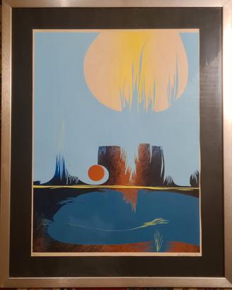 Quadro Elvio Becheroni serigrafia originale