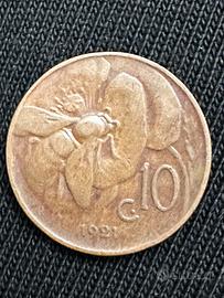 Moneta 10 cent . 1921