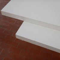 2 RIPIANI LAMINATO BIANCO 190x40 + MENSOLE ACCIAIO