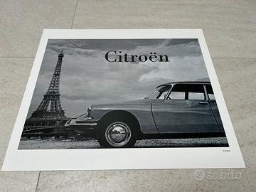 Citroen DS21, tre stampe vintage cm 41 x 35.