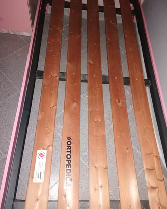 struttura letto singolo con rete