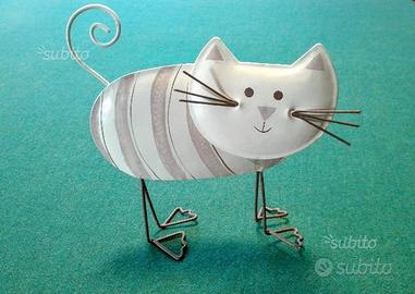 Soprammobile Gatto in latta