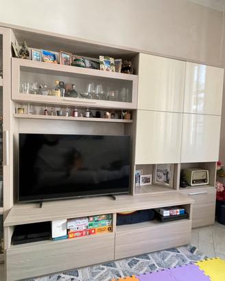 Mobile sala tv Mondoconveninza legno beige bianco