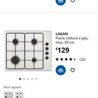 Piano cottura ikea 4 fuochi nuovo ancora imballato