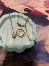 Set gioielli con portagioie fatto a mano