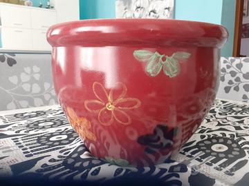 Vaso decorato in ceramica