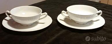 Coppia di tazze da brodo o da consommé Tognana