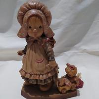 Statua in legno ANRI Sarah Kay "Playtime girl"