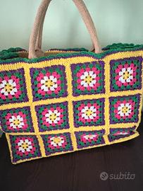 Borsa uncinetto fatta a mano