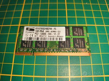 RAM 1GB 2Rx8 PC2 5300S - DDR2 667MHz CL5