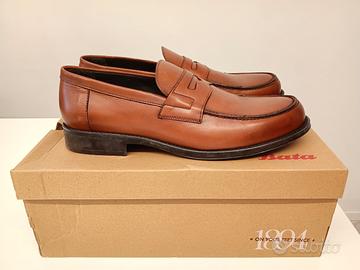 Mocassini Collage Bata Vera Pelle Color Cuoio 43