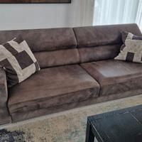 Divano in pelle Nabuk