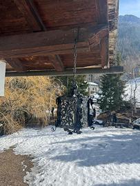 Lanterna in ferro battuto da esterni