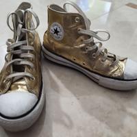 Scarpe Converse da donna numero 38, colore oro