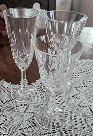 Set Bicchieri in cristallo vintage n. 18