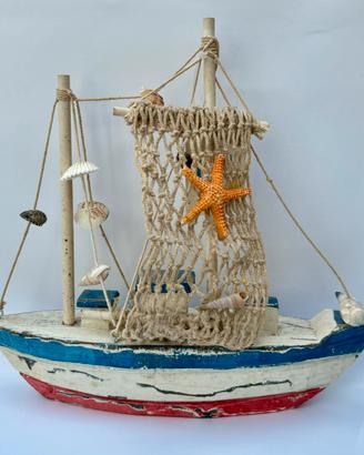Barca stile shabby in legno