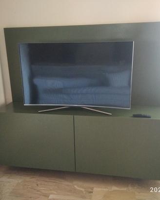 porta tv sospeso 2 ribalte a filo finitura laccato