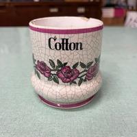 Ceramica con iscrizione "cotton" anni 70