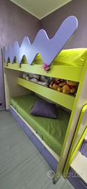 Letto a castello Scorrevole Colombini conMaterassi
