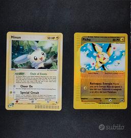 Carte Pokemon: Pichu Reverse, Minun Holo, Sharpedo