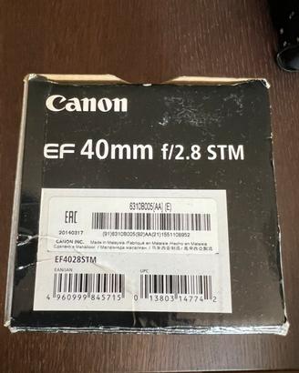 Canon 40mm f2.8 STM
