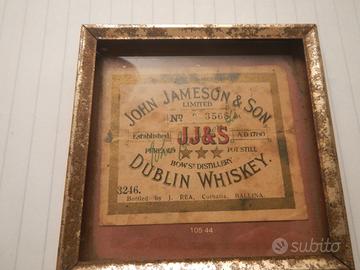 Etichetta  whiskey irlandese John Jameson &Son