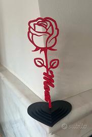 Decorazione statua scultura rosa festa della mamma
