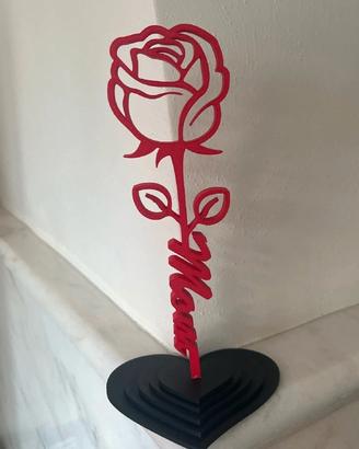 Decorazione statua scultura rosa festa della mamma
