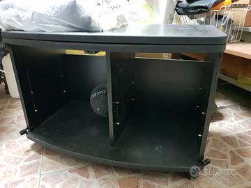 PORTA TELEVISORE SCORREVOLE RIPIANI + VETRI FUME'