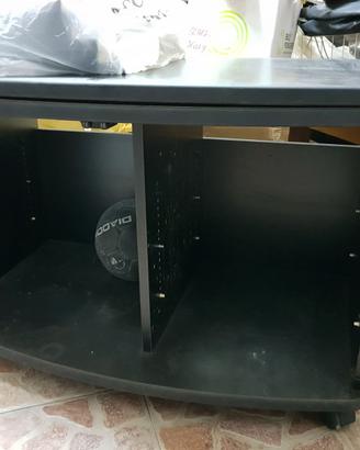 PORTA TELEVISORE SCORREVOLE RIPIANI + VETRI FUME'