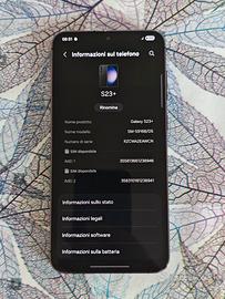 Samsung s23+ 256GB nero