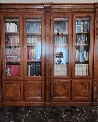 Libreria classica smontabile in noce massello