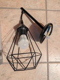 Applique da parete di design Byron nero E27