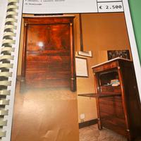 Secretaire impero di mogano con ribalta scrittoio,