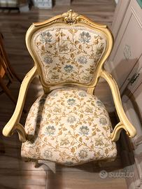 Poltroncina vintage stile Luigi XV