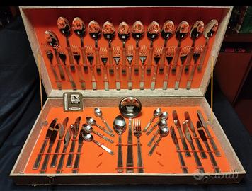 Servizio posate Abert anni 70 – 56 pezzi NUOVO 