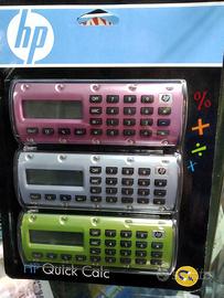 CALCOLATRICE HP QUICK CALC     KIT 3 PEZZI   NUOVO