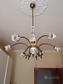 lampadario fine 800 originale decorato a mano
