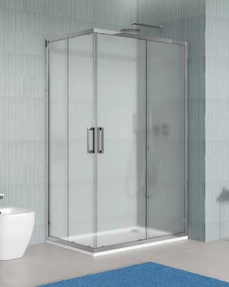 Box doccia 70x140 cm angolare scorrevole in vetro
